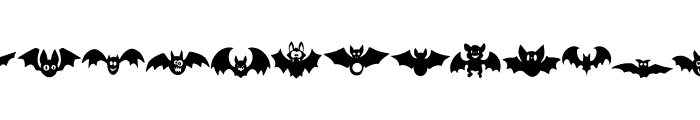 Cute Halloween Bat Font LOWERCASE