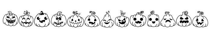 Cute Halloween Pumpkin Font UPPERCASE