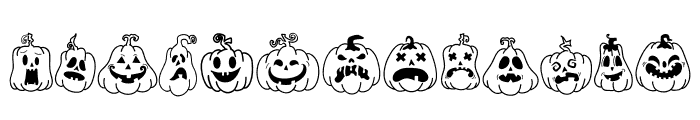 Cute Halloween Pumpkin Font UPPERCASE