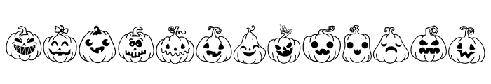 Cute Halloween Pumpkin Font LOWERCASE