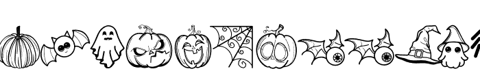 Cute Halloween Squad Font UPPERCASE