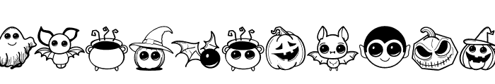 Cute Halloween Squad Font UPPERCASE