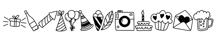 Cute Happy Birthday Font UPPERCASE