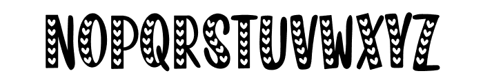 Cute Heart Valentine Font UPPERCASE