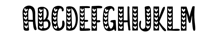 Cute Heart Valentine Font LOWERCASE