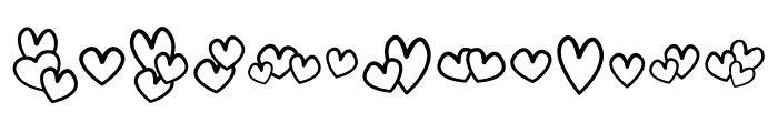 Cute Hearts Font UPPERCASE