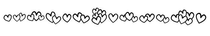 Cute Hearts Font UPPERCASE