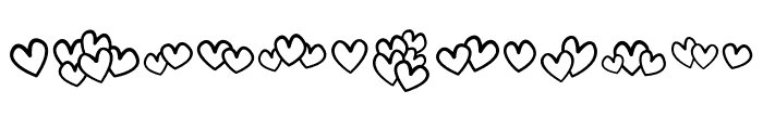 Cute Hearts Font LOWERCASE