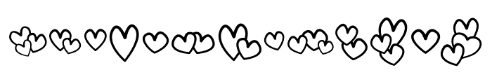 Cute Hearts Font LOWERCASE