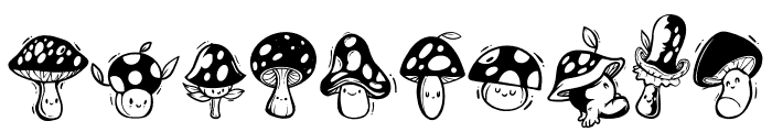 Cute Mushroom Font OTHER CHARS