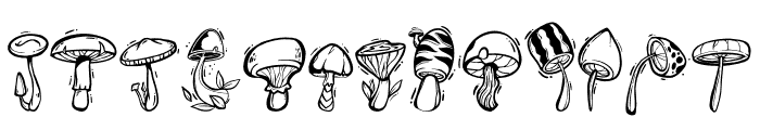 Cute Mushroom Font UPPERCASE