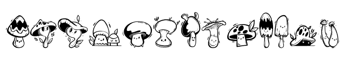 Cute Mushroom Font LOWERCASE