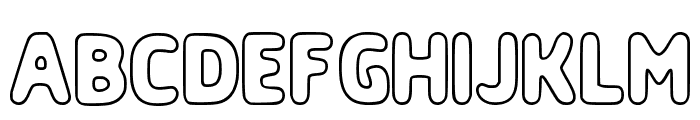 Cute Outline Regular Font UPPERCASE