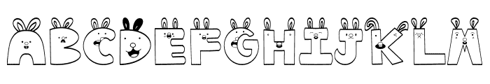 Cute Rabbit Decorative Font LOWERCASE