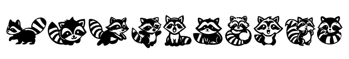Cute Raccoons Font OTHER CHARS