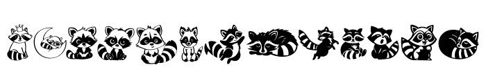 Cute Raccoons Font LOWERCASE
