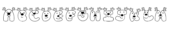 Cute Reindeer Decorative Font UPPERCASE