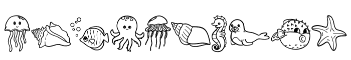 Cute Sea Animals Font OTHER CHARS