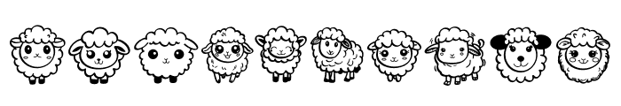 Cute Sheeps Font OTHER CHARS