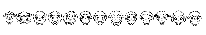 Cute Sheeps Font LOWERCASE