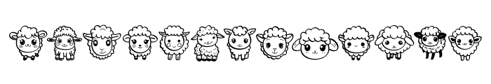 Cute Sheeps Font LOWERCASE