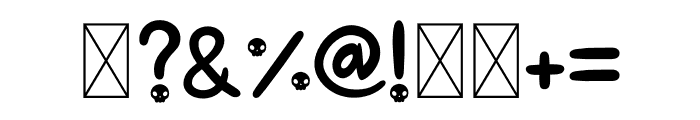 Cute Skull Halloween Font OTHER CHARS