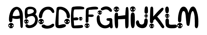 Cute Skull Halloween Font UPPERCASE