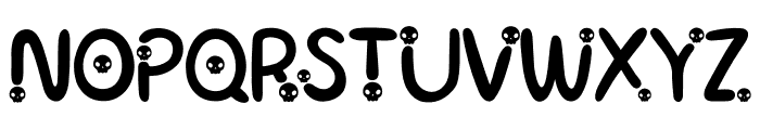 Cute Skull Halloween Font UPPERCASE