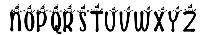 Cute Snow Snowman Font UPPERCASE