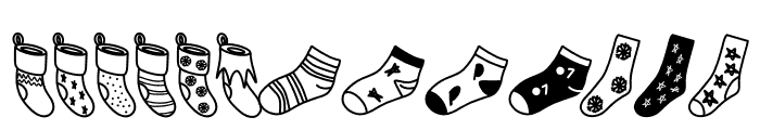 Cute Socks Font UPPERCASE