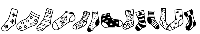 Cute Socks Font UPPERCASE