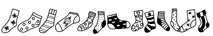 Cute Socks Font LOWERCASE