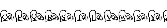 Cute Wedding ring Font UPPERCASE