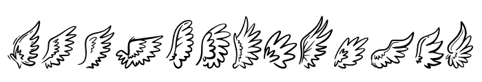 Cute Wings Font UPPERCASE