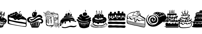 Cute cake Font UPPERCASE