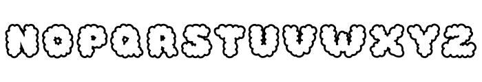 Cute clouds Font UPPERCASE