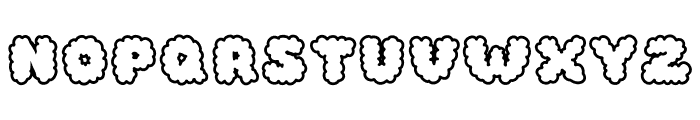 Cute clouds Font LOWERCASE