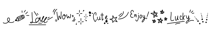 Cute decorations Font OTHER CHARS