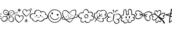 Cute decorative flower Font UPPERCASE