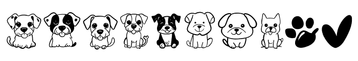 Cute dog doodle Font OTHER CHARS