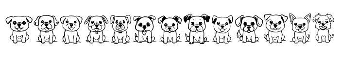 Cute dog doodle FONT