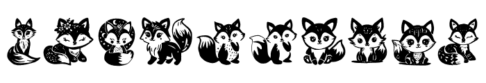 Cute fox Font OTHER CHARS