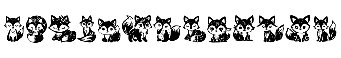 Cute fox Font UPPERCASE