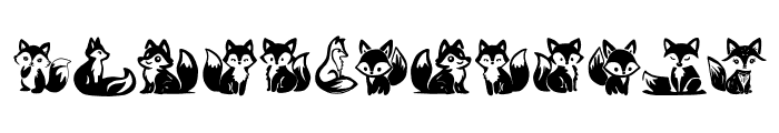 Cute fox Font UPPERCASE