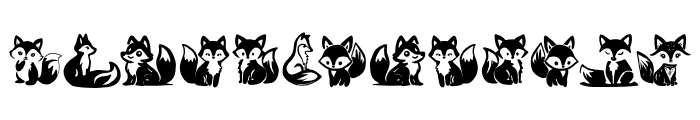 Cute fox Font LOWERCASE