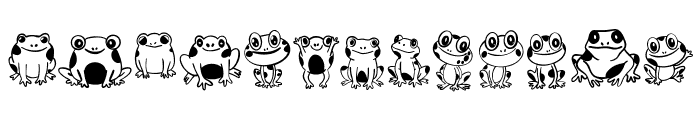 Cute frog doodle Font UPPERCASE