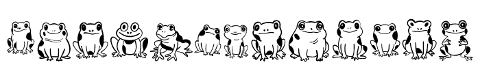 Cute frog doodle FONT