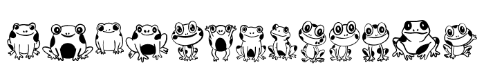 Cute frog doodle Font LOWERCASE