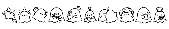 Cute ghosts Font OTHER CHARS