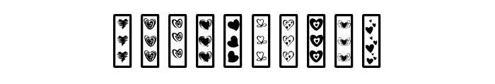 Cute heart bookmark Font OTHER CHARS